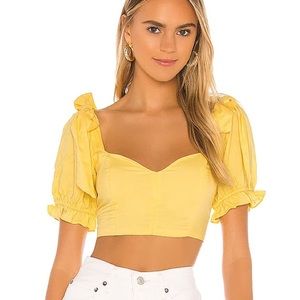 MAJORELLE Yellow Crop Top